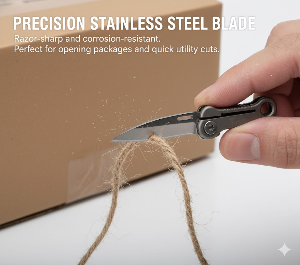 🦴 The Titanium Bone Mini Folding Pocket Knife: Ultra-Compact EDC