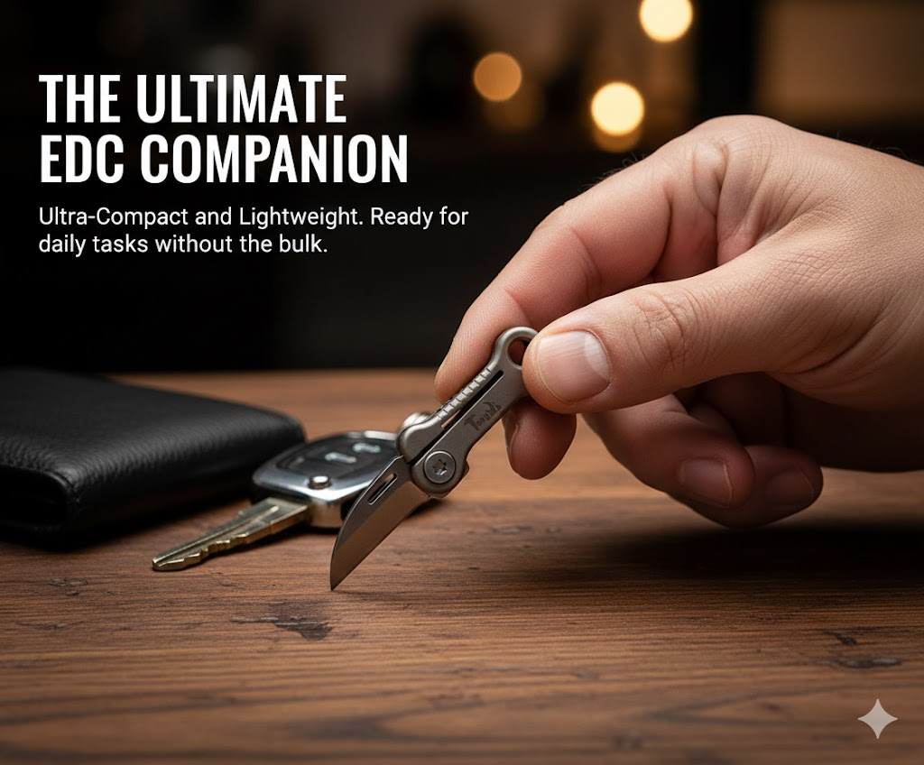 🦴 The Titanium Bone Mini Folding Pocket Knife: Ultra-Compact EDC