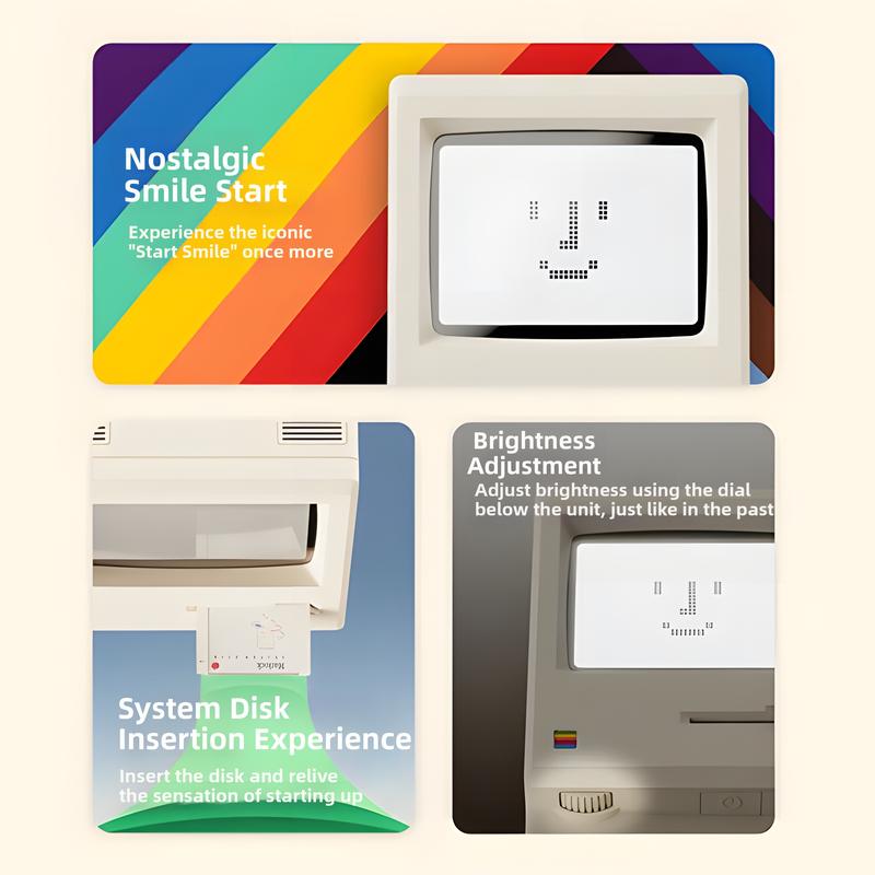 💾 RayCue Macintosh Retro Clock: Relive the 80s on Your Desk