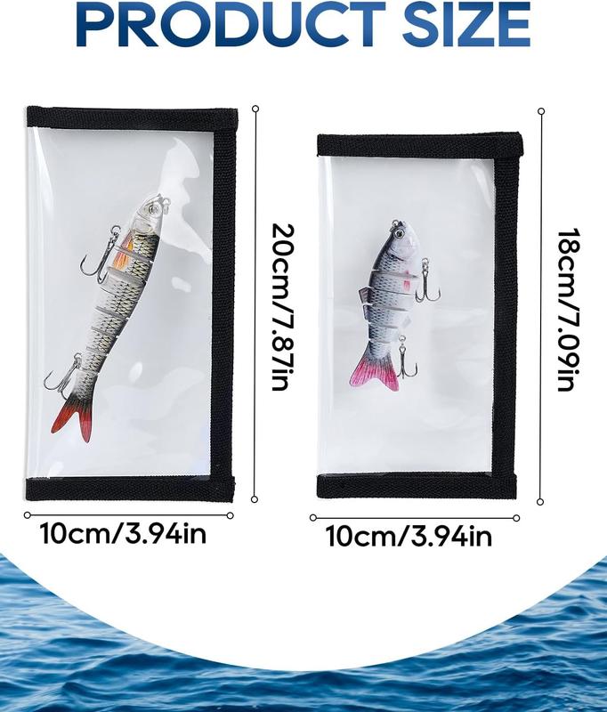 UCEC Fishing Lure Wraps(4pack), Lure Shield, Keeps Fishing Safe, Premium Clear Puncture-Resistant PVC,