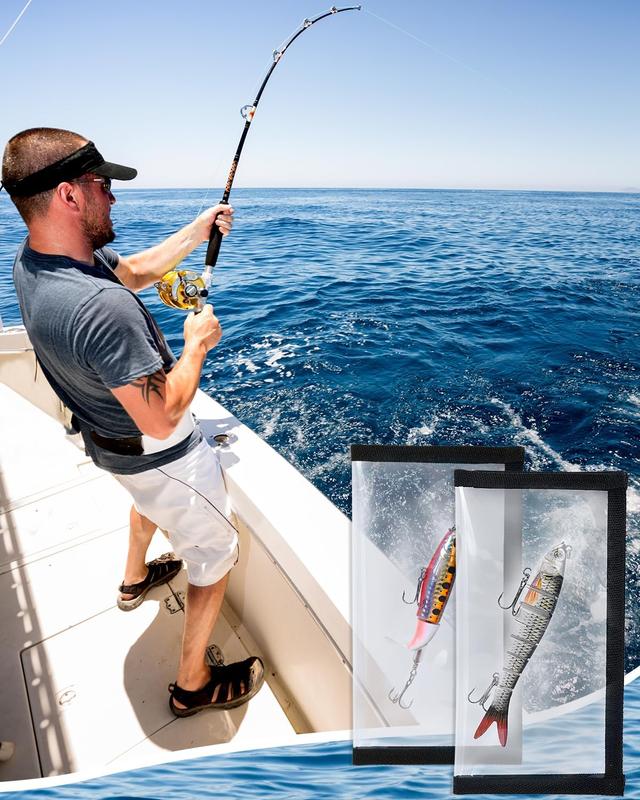 UCEC Fishing Lure Wraps(4pack), Lure Shield, Keeps Fishing Safe, Premium Clear Puncture-Resistant PVC,