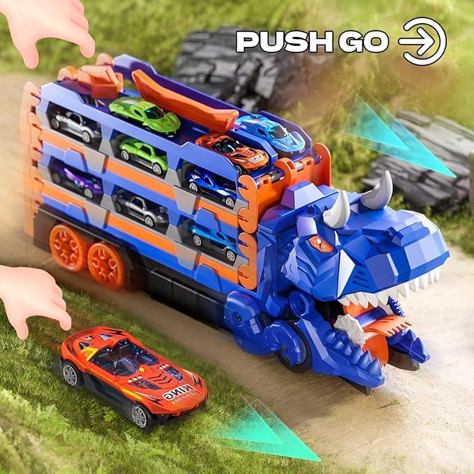 🦖 Mega-Haul Dinosaur Transport Truck: The Ultimate 3-in-1 Action Set for Boys
