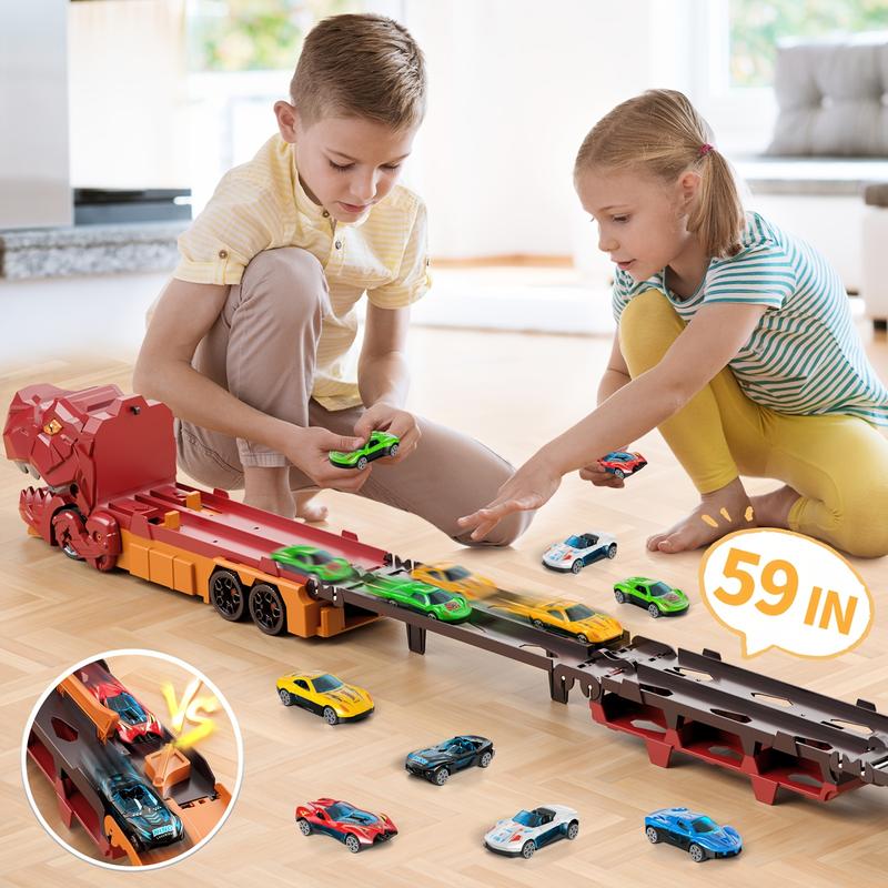 🦖 Mega-Haul Dinosaur Transport Truck: The Ultimate 3-in-1 Action Set for Boys