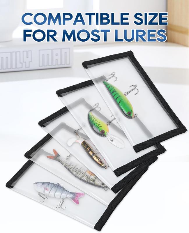 UCEC Fishing Lure Wraps(4pack), Lure Shield, Keeps Fishing Safe, Premium Clear Puncture-Resistant PVC,