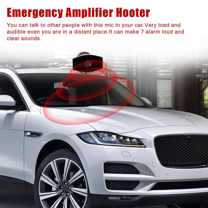 📢7-Tone Car Warning Siren & Mic PA System: Unmatched 200dB Power for Any 12V Vehicle.