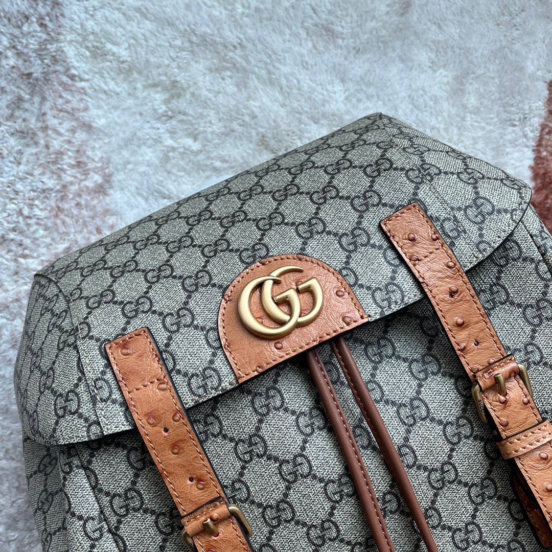 Luxury designer bag Women's fashion bag ostrich print Gucci top counter quality