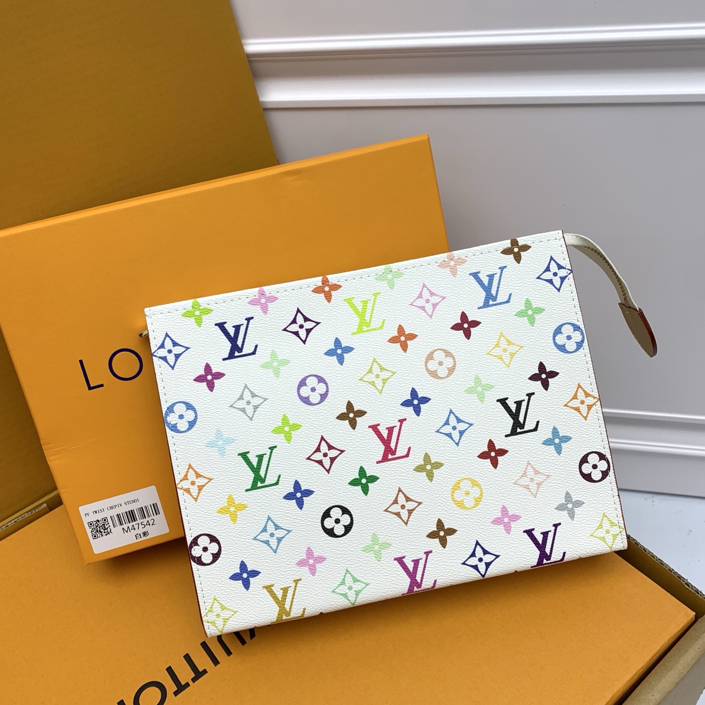 Luxury designer bag Women's fashion bag White canvas toilet bag has a card slot, lipstick bag lining with washable material easily put into the bag