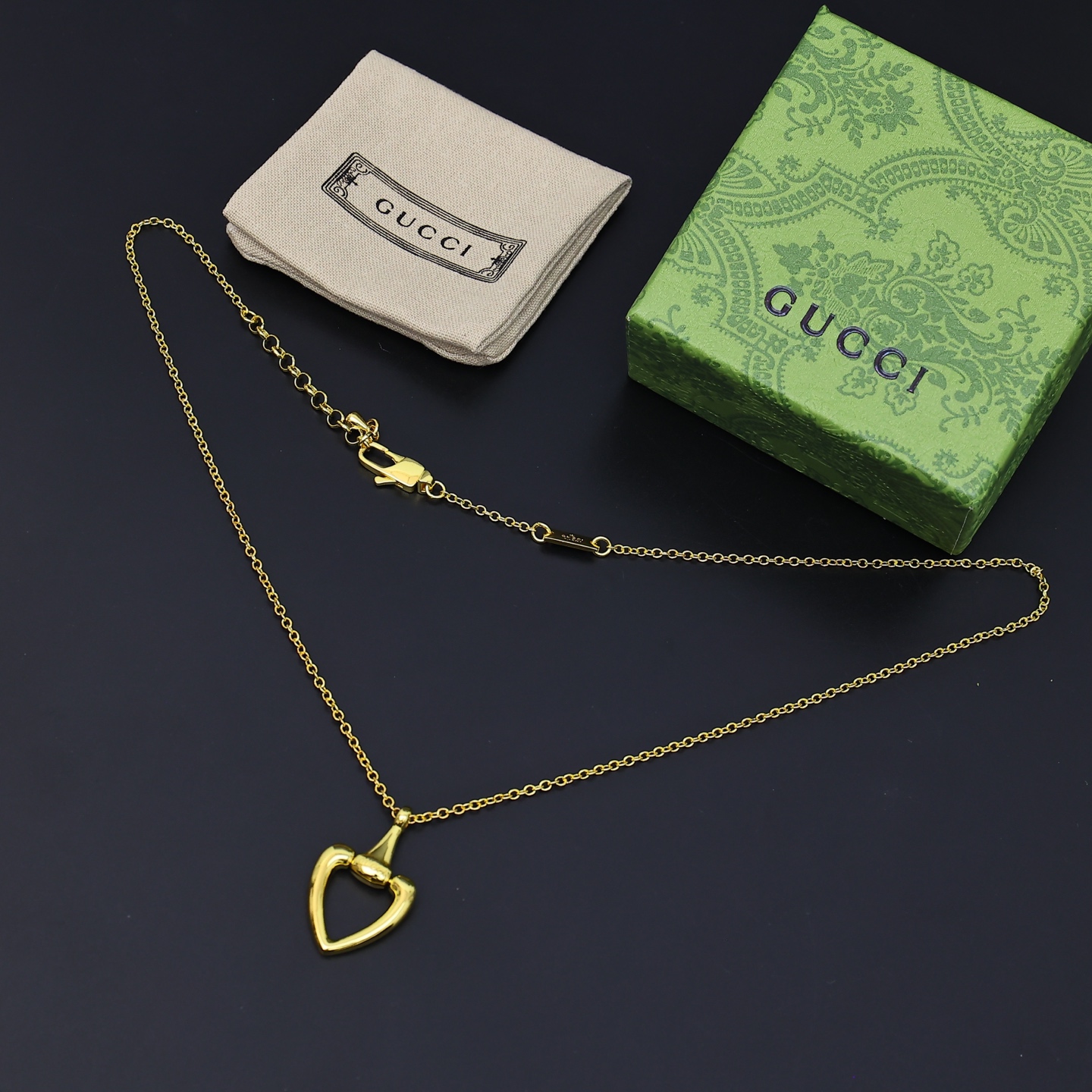 Luxury designer necklace new counter genuine love ring pendant horseshoe buckle available for men and women