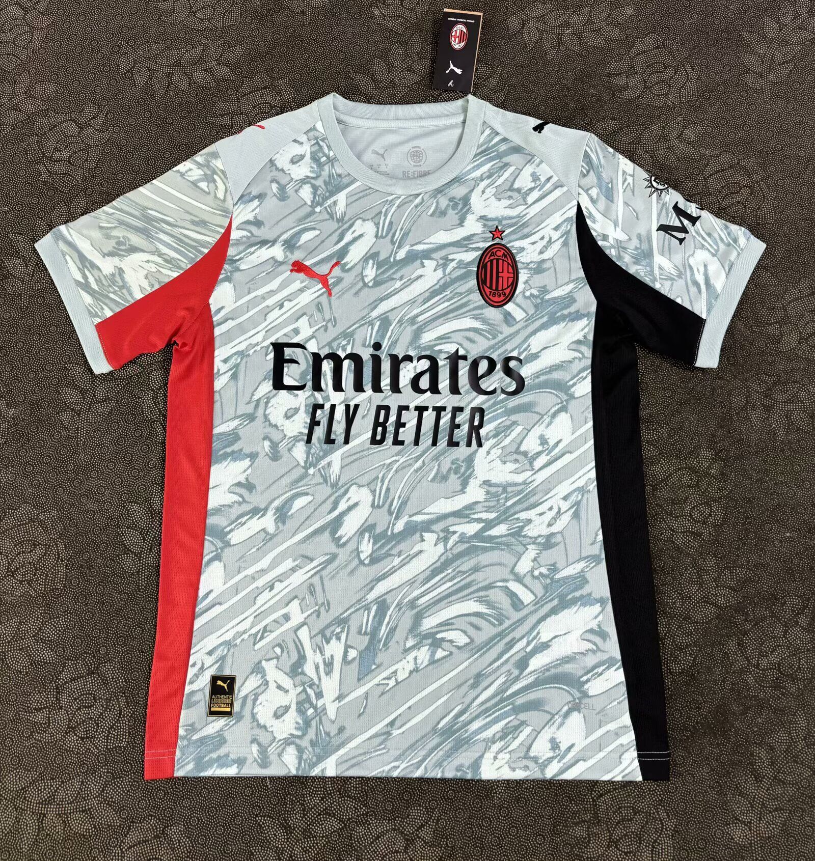 25-26 AC Away Jersey  1:1 Thai Quality Football Shirt