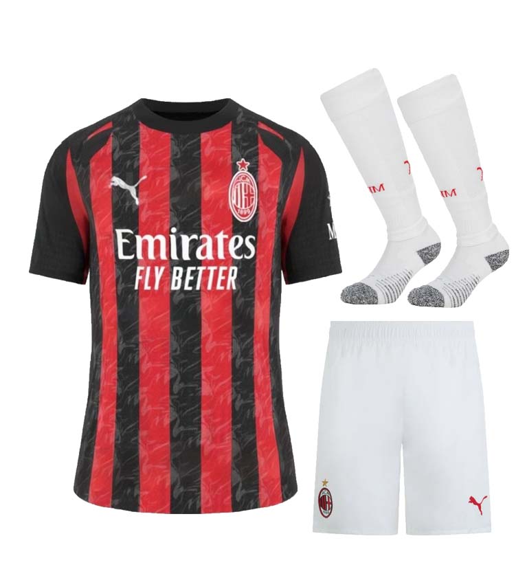25-26 AC Milan Home Suit  1:1 Thai Quality Football Kit and Socks