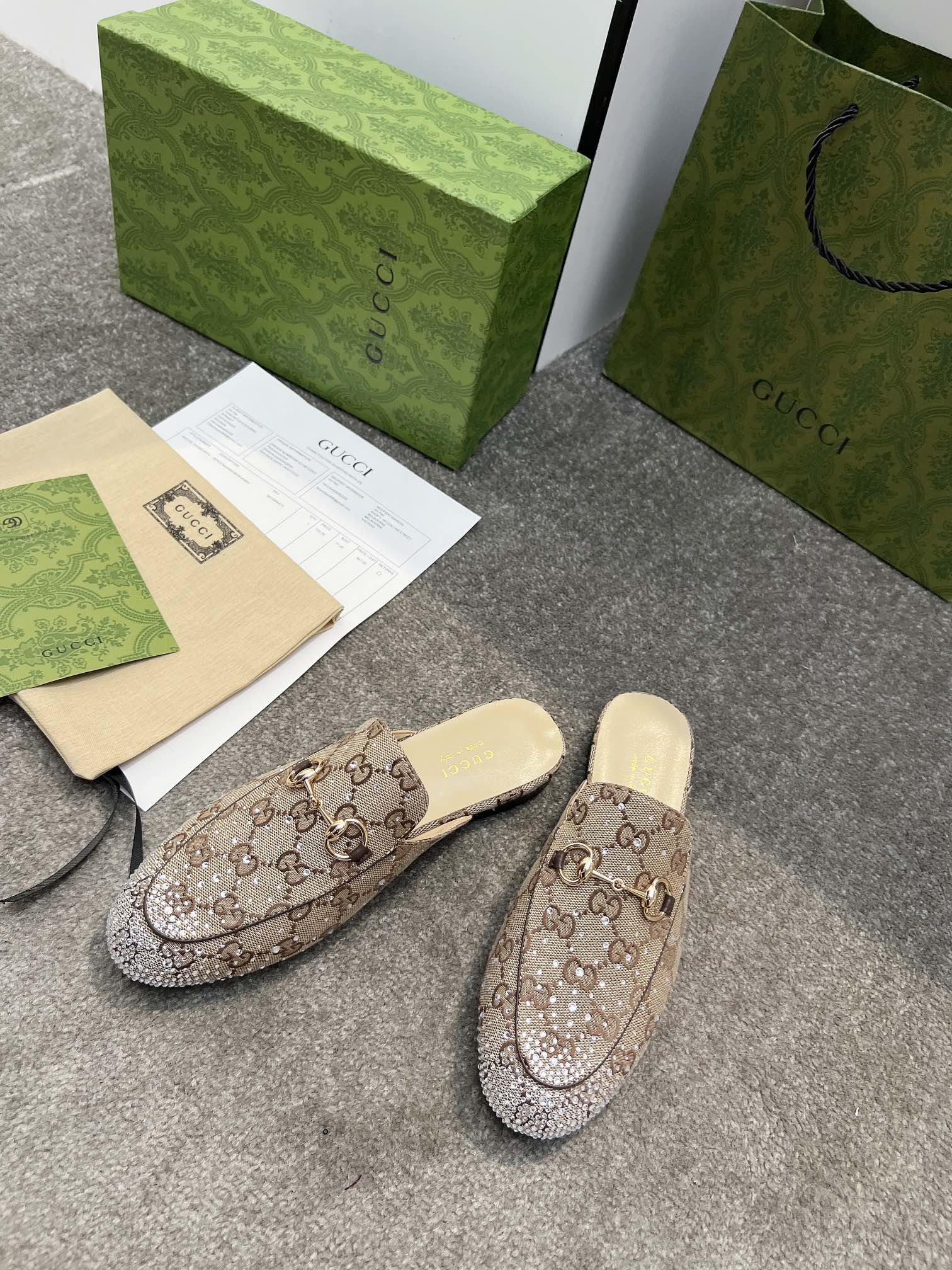 Women designer slipper slides sandal summer sandals shoes Rubber sole The latest Extra hot diamond process Classic double G Inner sheepskin Original board material