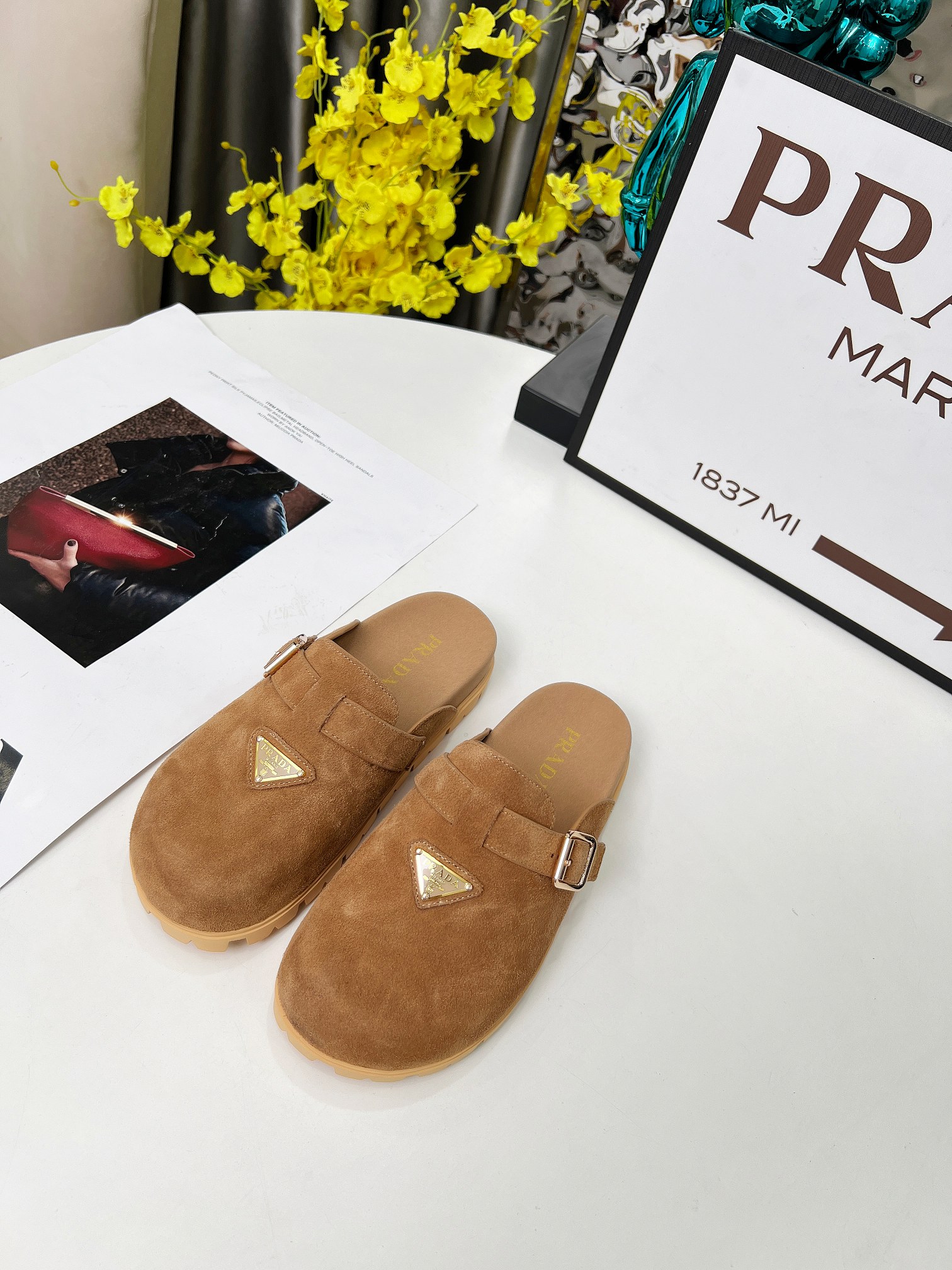 Women designer slipper slides sandal summer sandals shoes New style Mules Original consistent Four colors Versatile style