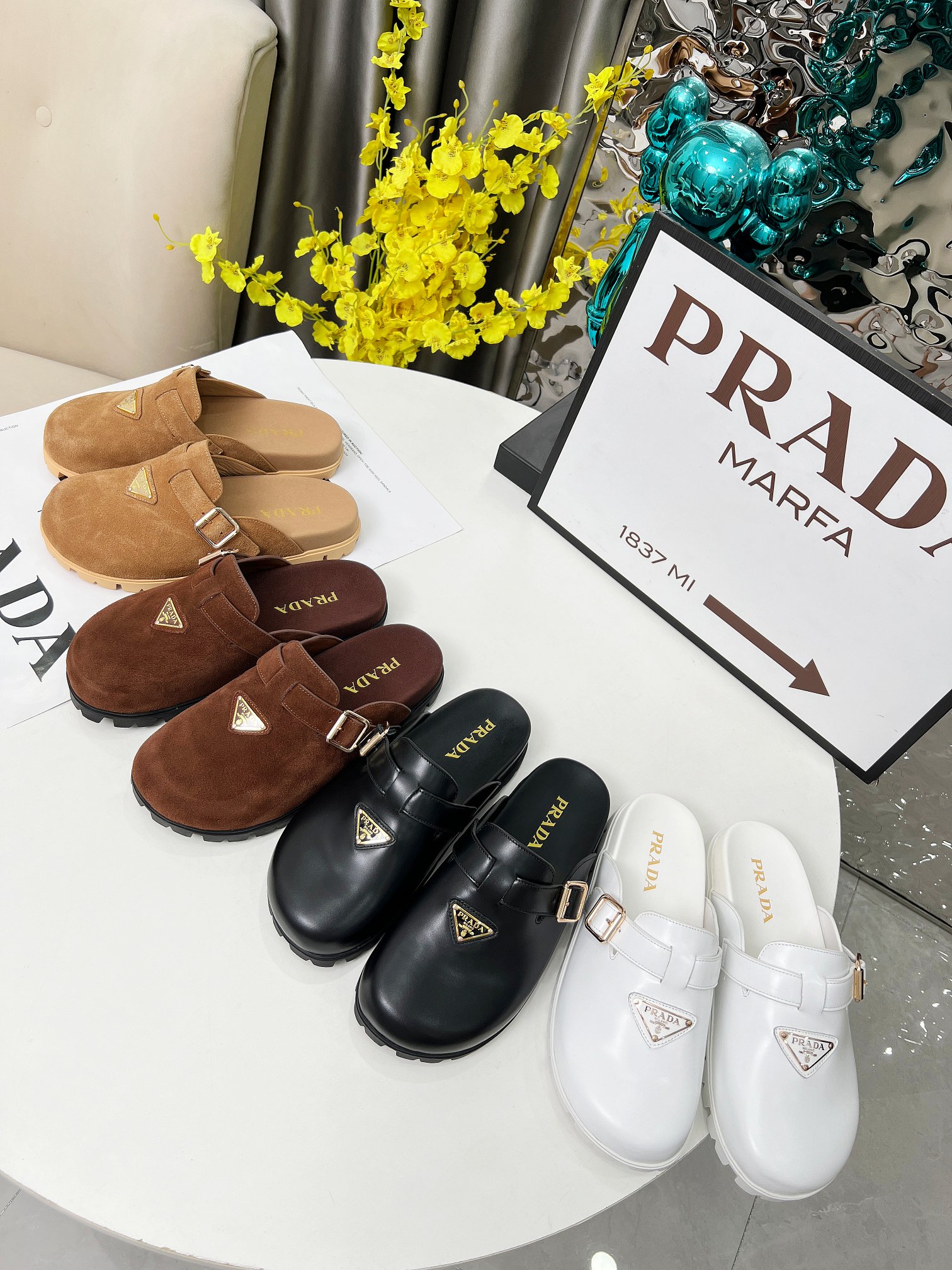 Women designer slipper slides sandal summer sandals shoes New style Mules Original consistent Four colors Versatile style