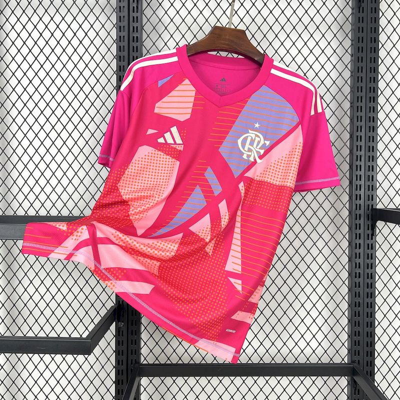 25-26 Flamengo pink goalkeeper jersey  1:1 Thai Quality Football shirt
