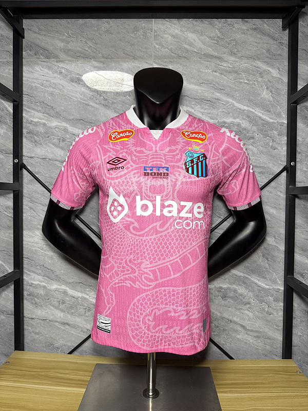 25-26 Santos special version pink dragon soccer jersey 1:1 Thai Quality Football shirt