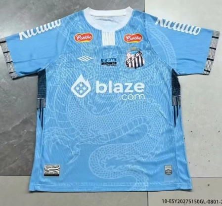 25-26 Santos blue special jersey 1:1 Thai Quality Football shirt