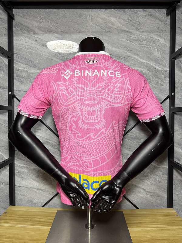25-26 Santos special version pink dragon soccer jersey 1:1 Thai Quality Football shirt