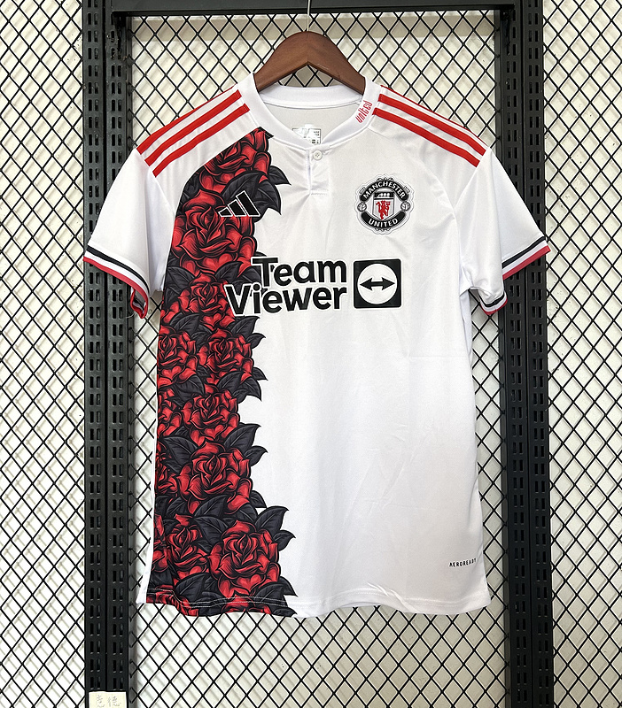 25-26 MNU white and red Special edition jersey 1:1 Thai Quality Football shirt
