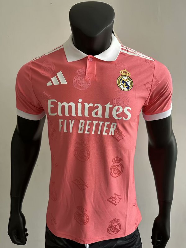 25-26 R MAD pink special player version jersey 1:1 Thai Quality Football Shirt