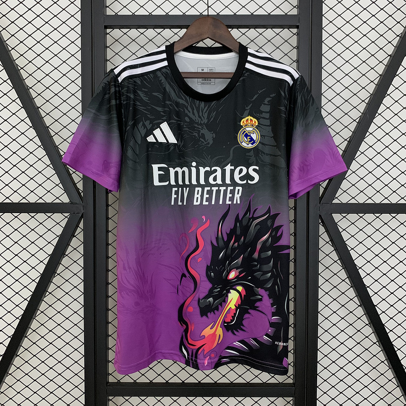 25-26 R MAD purple and black training jersey 1:1 Thai Quality Football Shirt