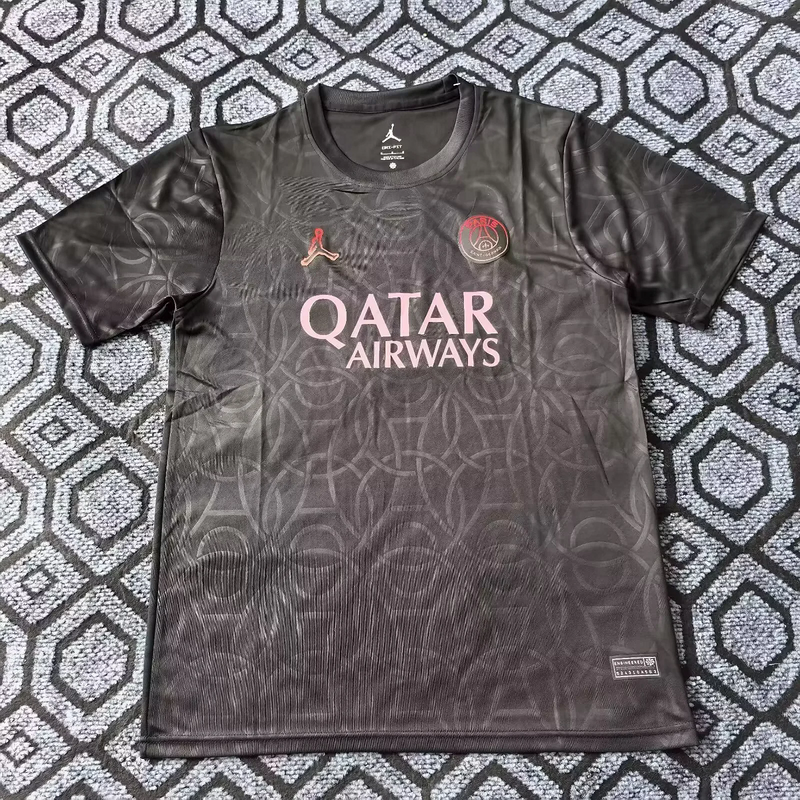 25-26 PSG Jordan black training jersey 1:1 Thai Quality Football Shirt