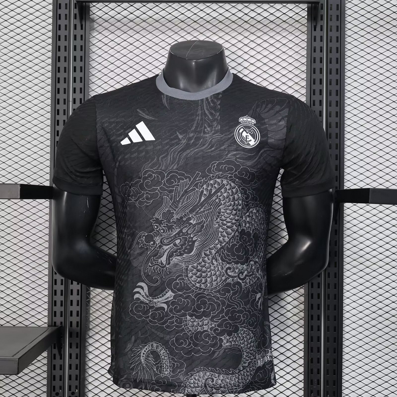 25-26 R MAD black special player version jersey 1:1 Thai Quality Football Shirt