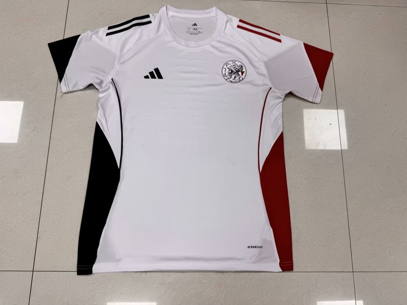 25-26 Ajax White training jersey 1:1 Thai Quality Football Shirt