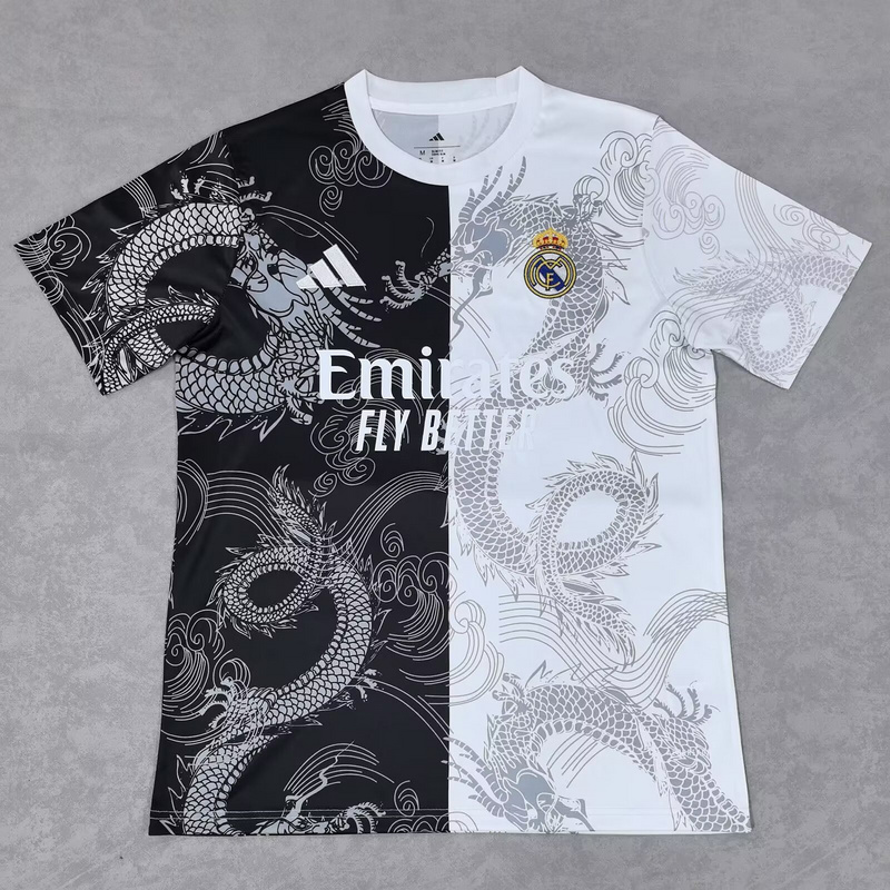 25-26 R MAD white and black special jersey 1:1 Thai Quality Football shirt