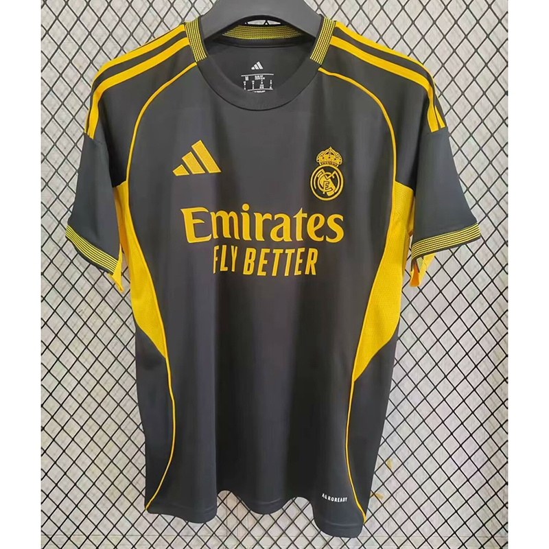 25-26 R MAD black and yellow special jersey 1:1 Thai Quality Football shirt