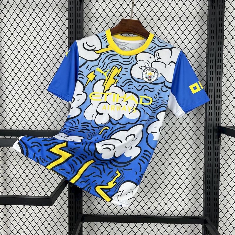 25-26 MCI Concept version blue and white Jersey S-XXL 1:1 Thai Quality Football shirt