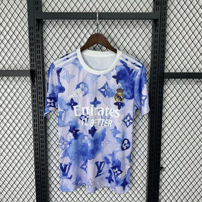 25-26 R MAD white and blue special jersey 1:1 Thai Quality Football shirt
