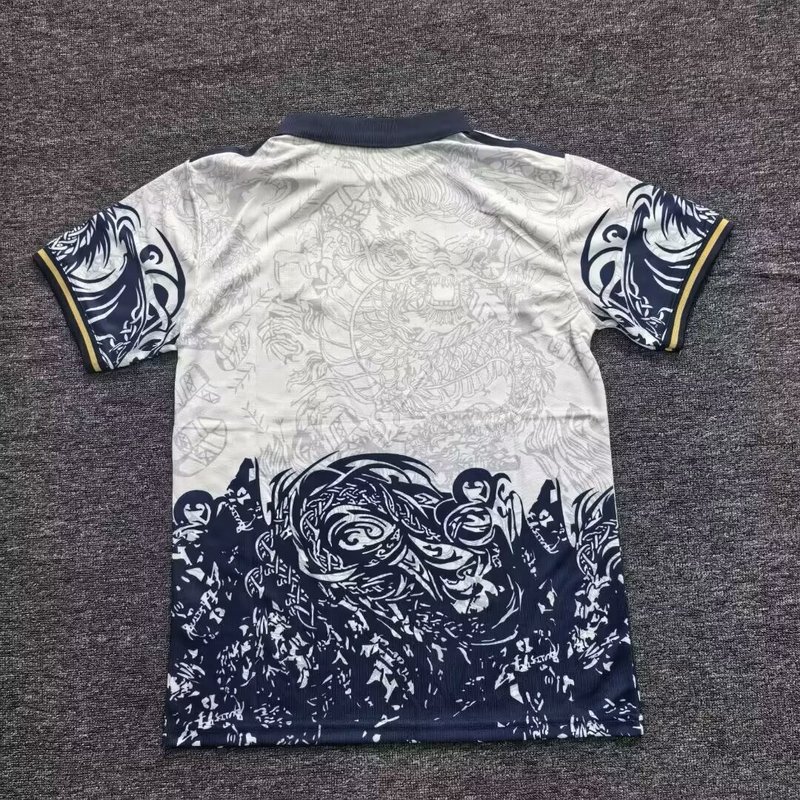 25-26 R MAD white and blue dragon jersey 1:1 Thai Quality Football shirt