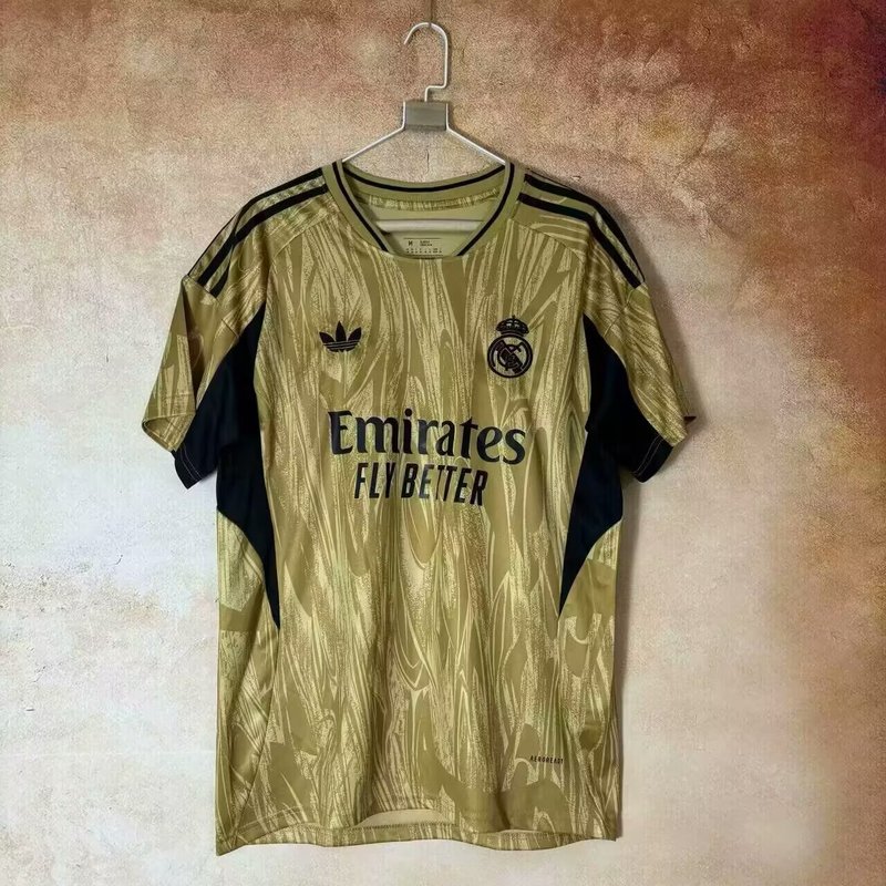 25-26 R MAD gold special jersey 1:1 Thai Quality Football shirt