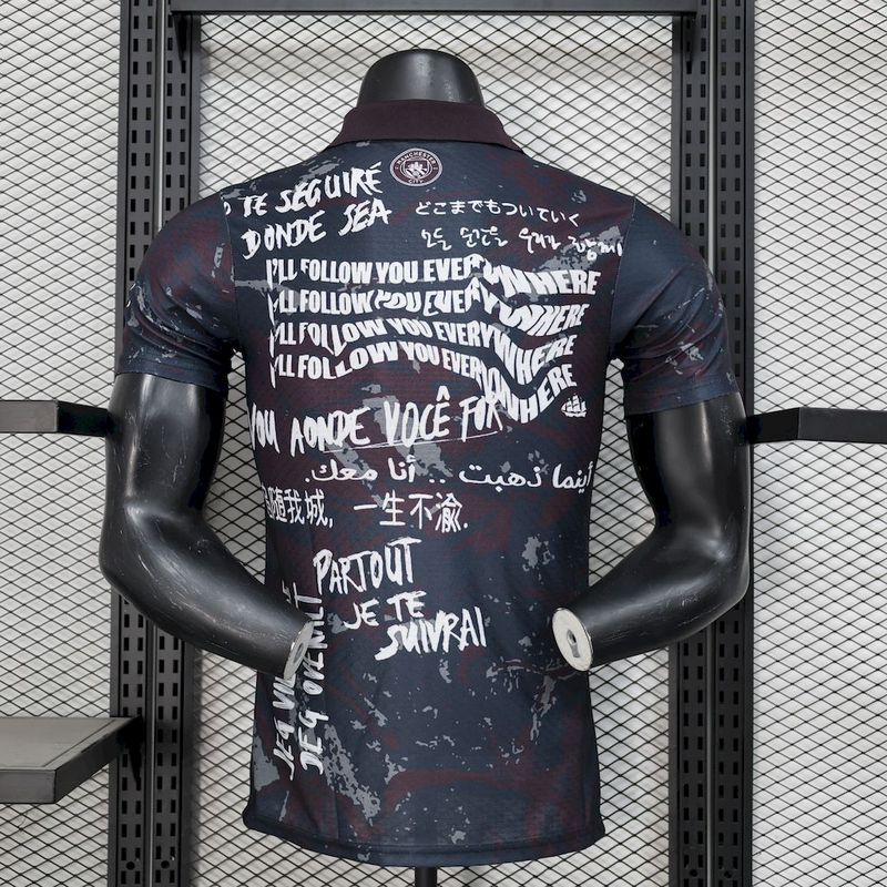 2526 MCI Black color special edition Jersey Player Version 1:1 Thai Quality Football Shirt