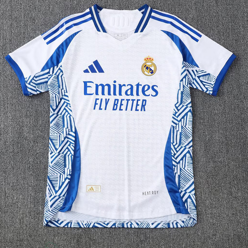 25-26 R MAD white and blue training jersey 1:1 Thai Quality Football Shirt