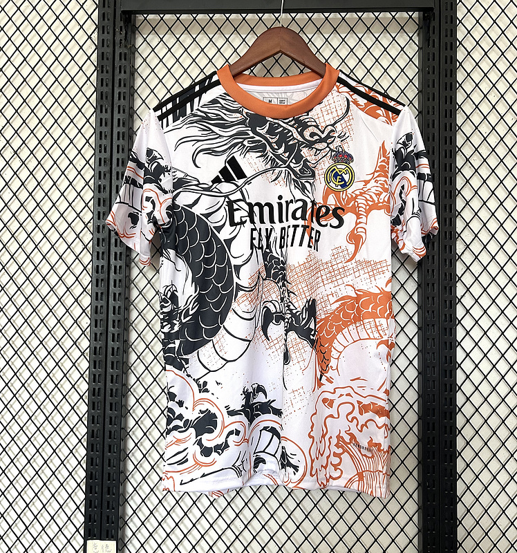 25-26 R MAD white ,orange and black special jersey 1:1 Thai Quality Football shirt