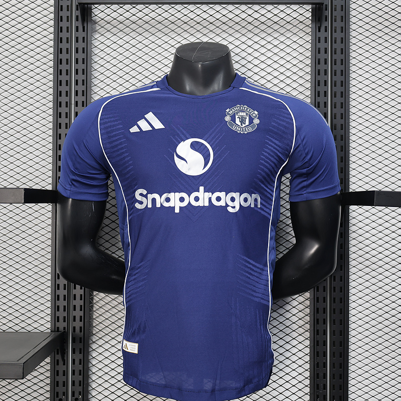 25-26 MNU blue Special Player version jersey 1:1 Thai Quality Football Shirt