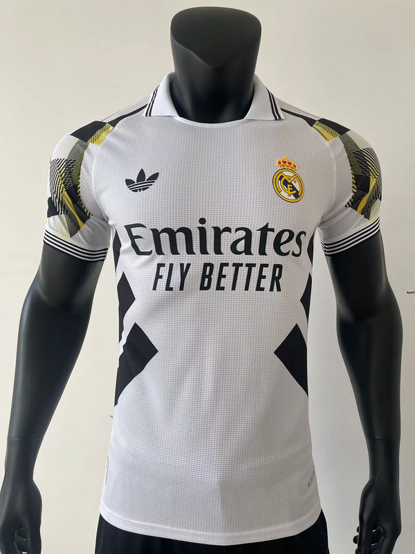 25-26 R MAD white special player version jersey 1:1 Thai Quality Football Shirt