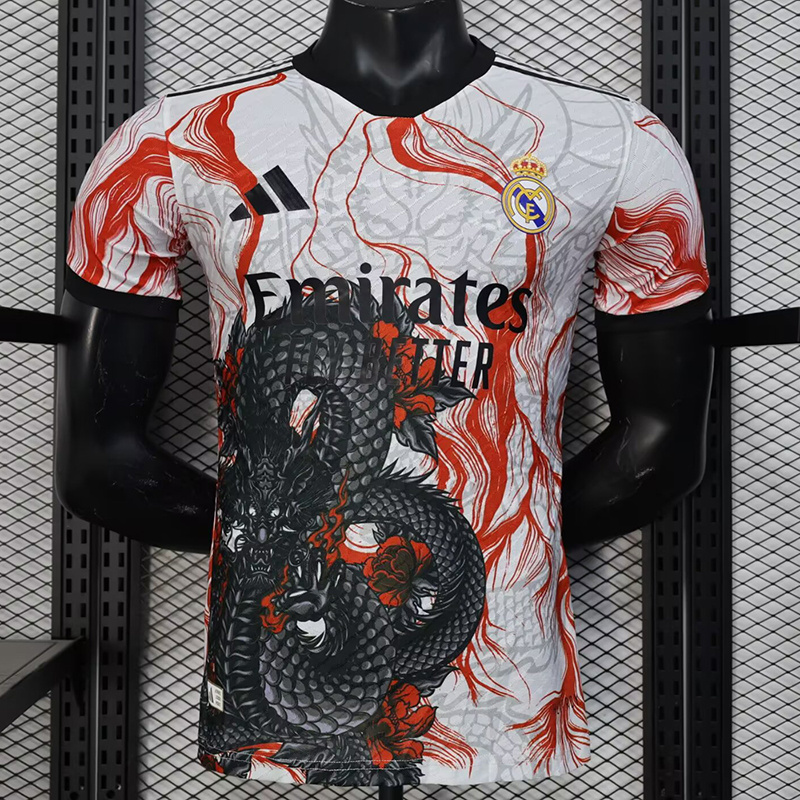 25-26 R MAD White Black Panlong Special Edition Player 1:1 Thai Quality Football shirt