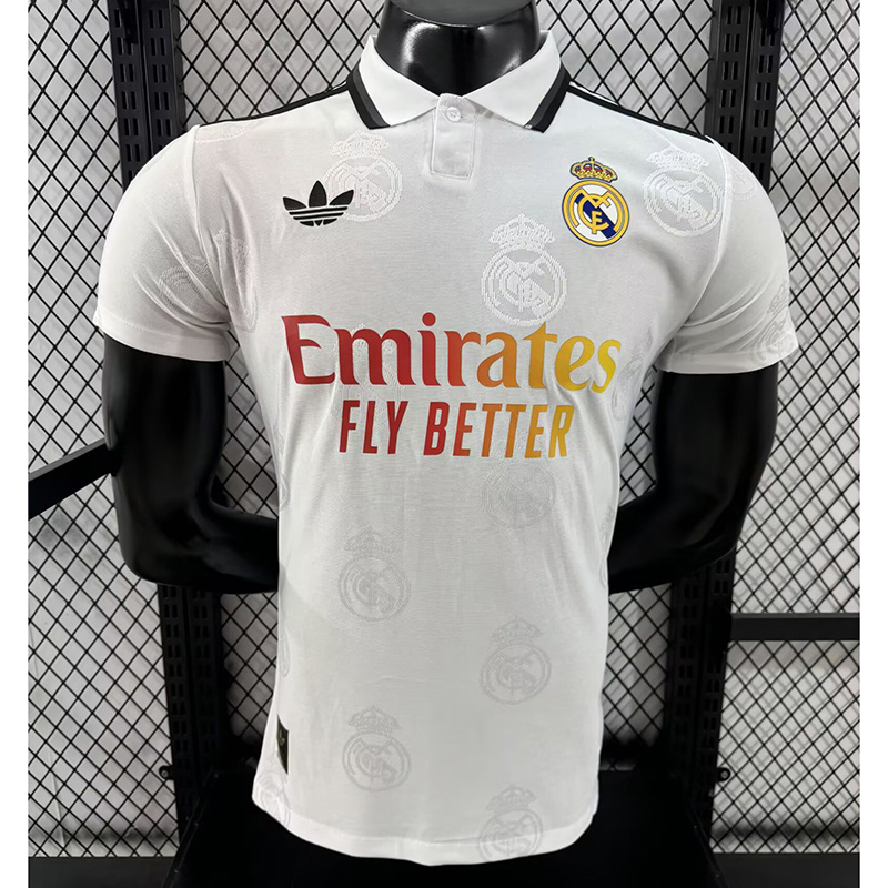 25-26 R MAD white special player version jersey 1:1 Thai Quality Football Shirt