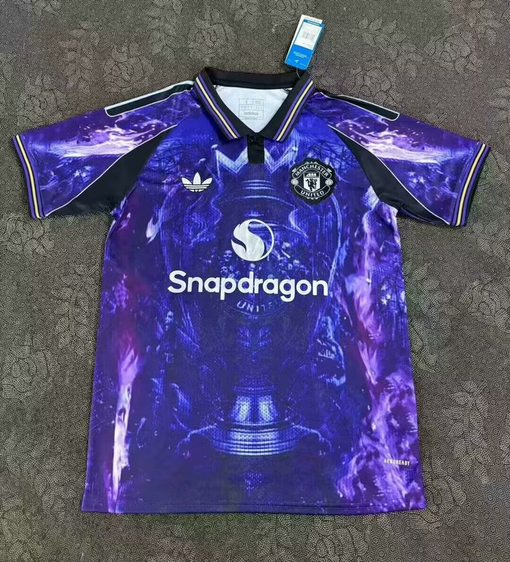 25-26 MNU Gold cup purple special jersey 1:1 Thai Quality Football shirt