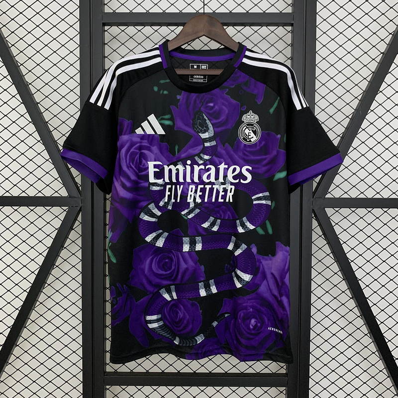 25-26 R MAD black purple special version jersey 1:1 Thai Quality Football shirt