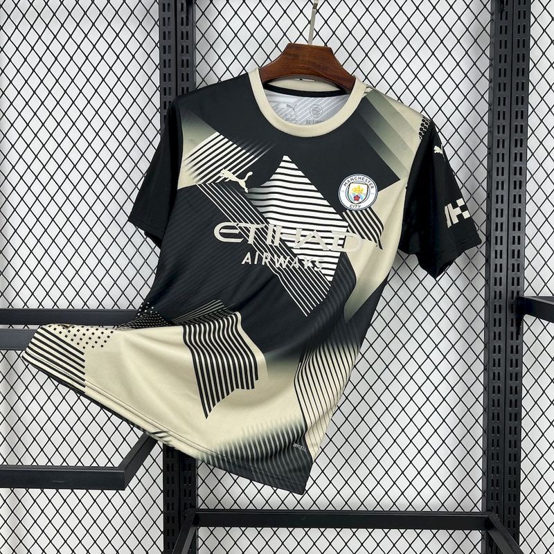 25-26 MCI Black and yellow concept version Jersey S-XXL 1:1 Thai Quality Football shirt