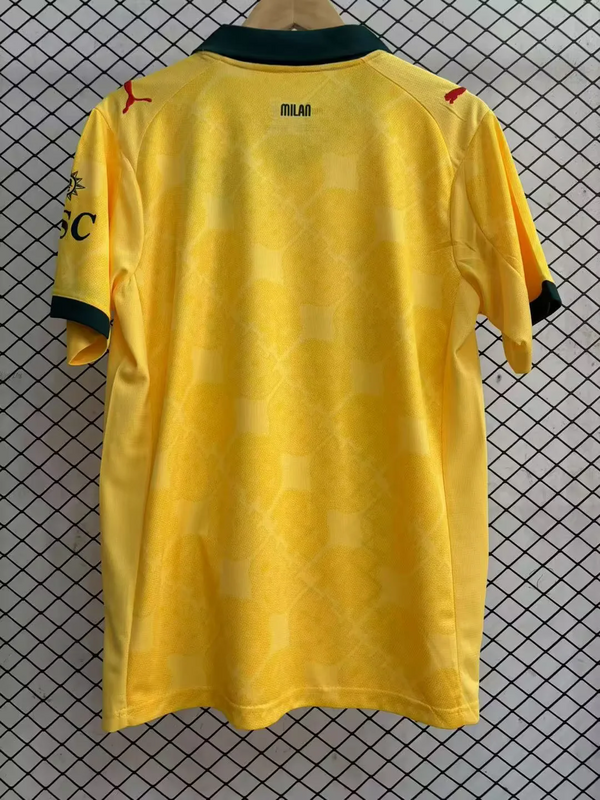 25-26 ACM Yellow soccer jersey 1:1 Thai Quality Football shirt