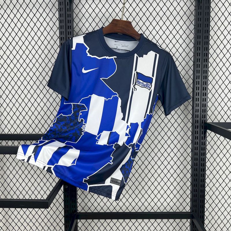25-26 Hertha BSC seta Calentamiento Jersey 1:1 Thai Quality Football shirt