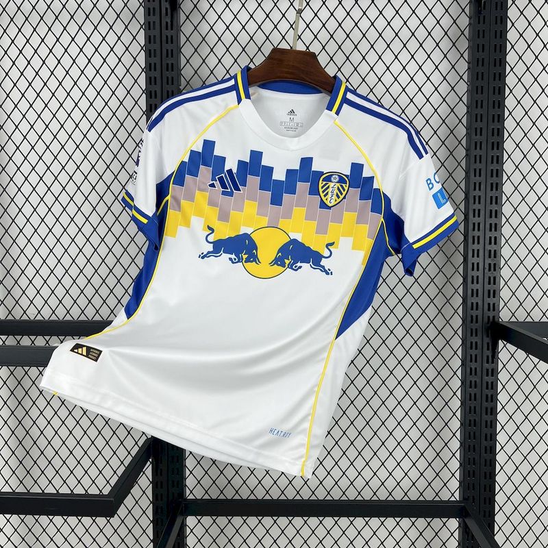 25-26 Leeds United home white socer jersey size 1:1 Thai Quality Football shirt