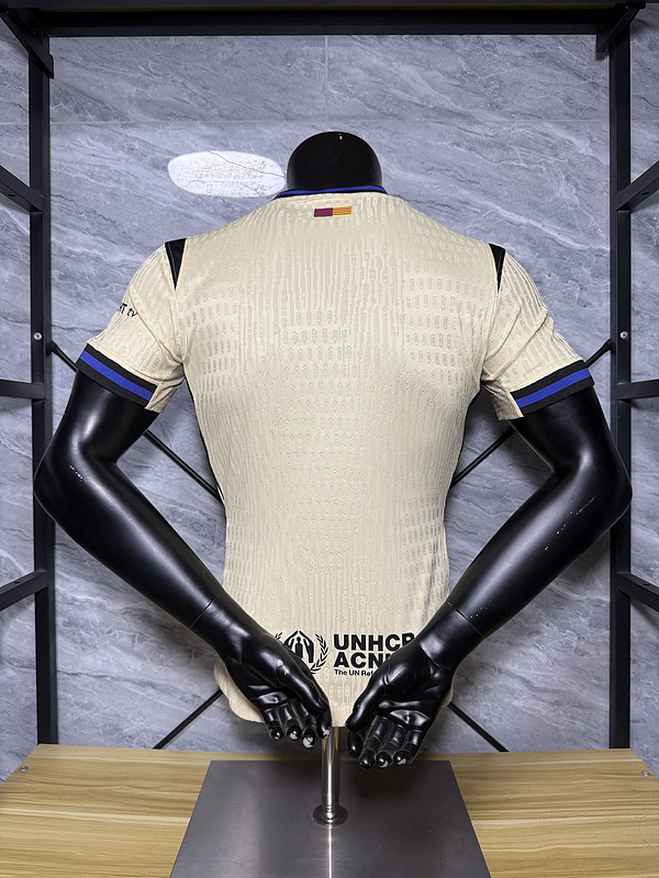 25-26 BAR beige player version soccer jersey 1:1 Thai Quality Football Shirt