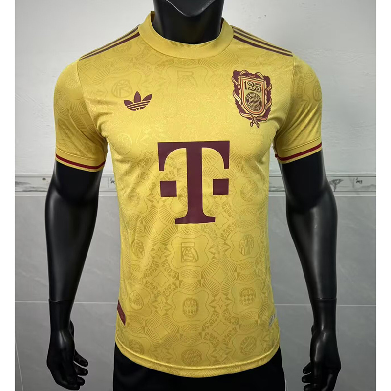 25-26 Bayern 125th Anniversary Edition Yellow Player version 1:1 Thai Quality Football Shirt