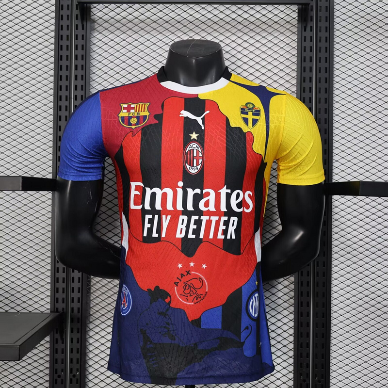 25-26 Ibrahimovic clubs combined jersey 1:1 Thai Quality Football shirt