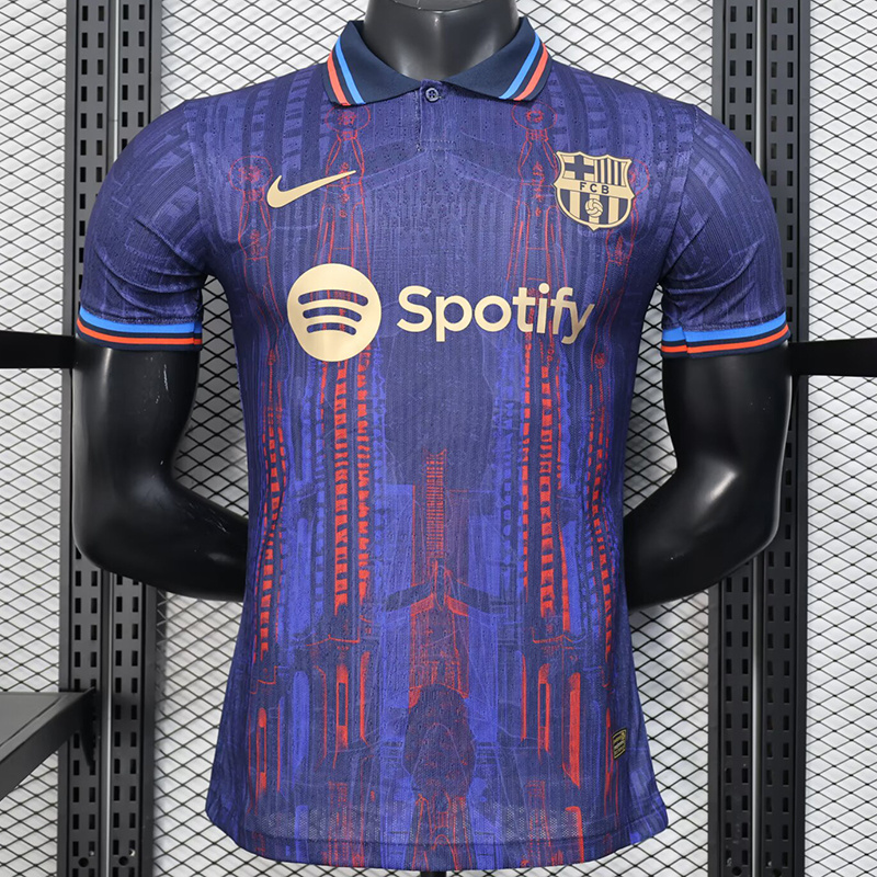 25-26 BAR Dark Blue Special Edition Player Version jersey 1:1 Thai Quality Football Shirt